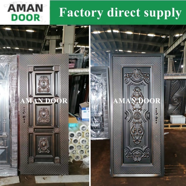 AMAN DOOR Europe luxury villa security steel copper door design metal entrance doors