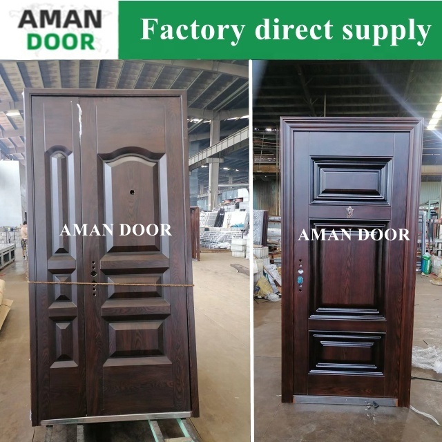 AMAN DOOR used commercial exterior security garage door premium steel doors for home