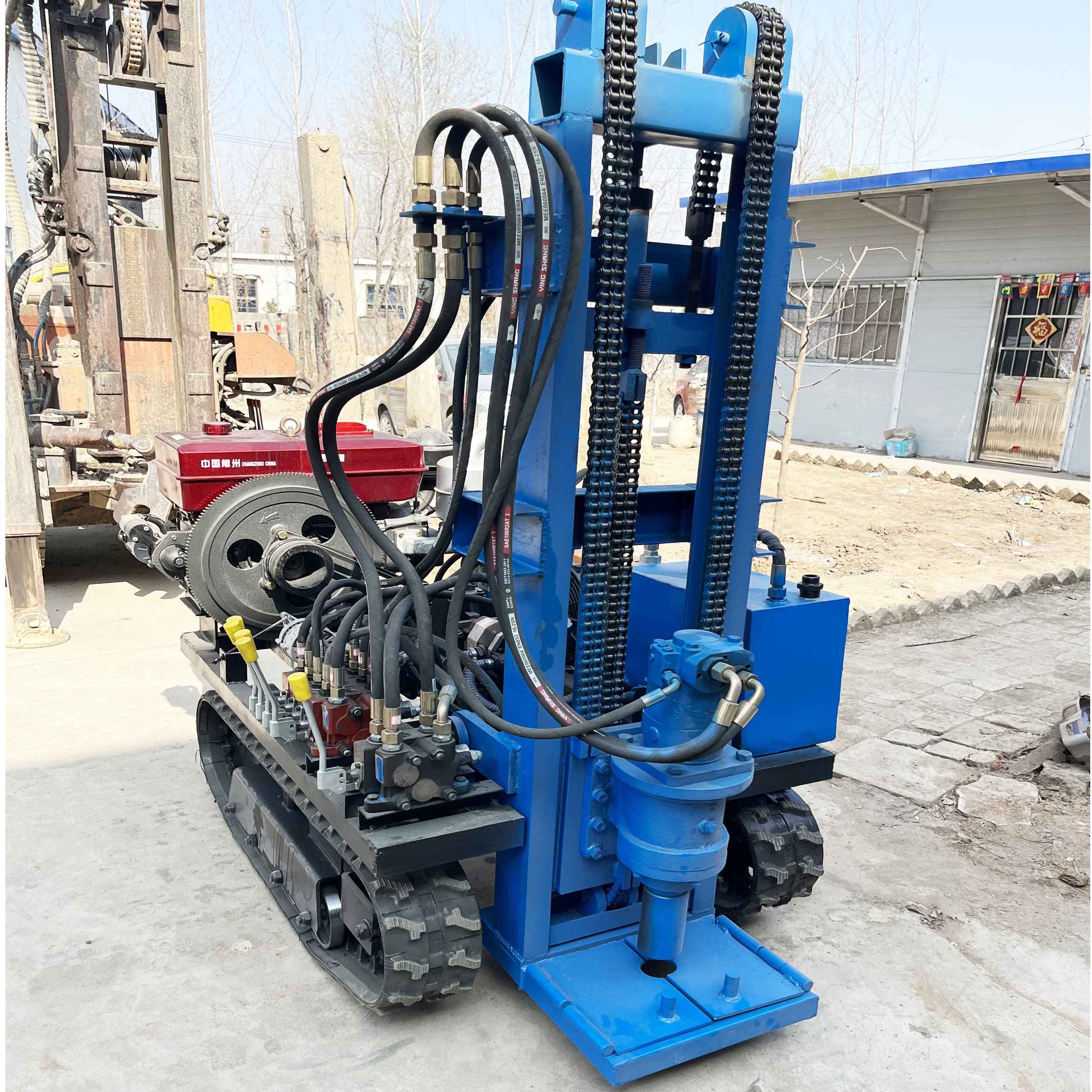 50m 70m small rotary mini piling down the hole hammer crawler borehole equipment portable water drilling rig  xy100