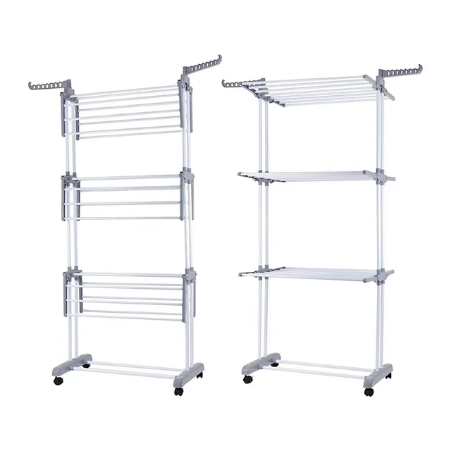 Removable Heavy Duty cabinet Hook Metal 3-Layer Metal Rack Storage Drying Rack Clothes Wall Mount