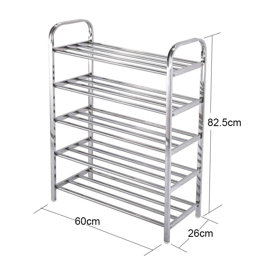 Fashion storage organizer shelf  narrow space stainless steel multifunctional shoe rack with heavy duty