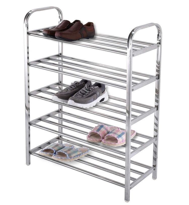 Fashion storage organizer shelf  narrow space stainless steel multifunctional shoe rack with heavy duty