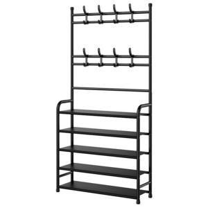 5 Layer Stainless Steel Large Capacity Storage Holders Multifunctional Shoe Rack With Hall stand