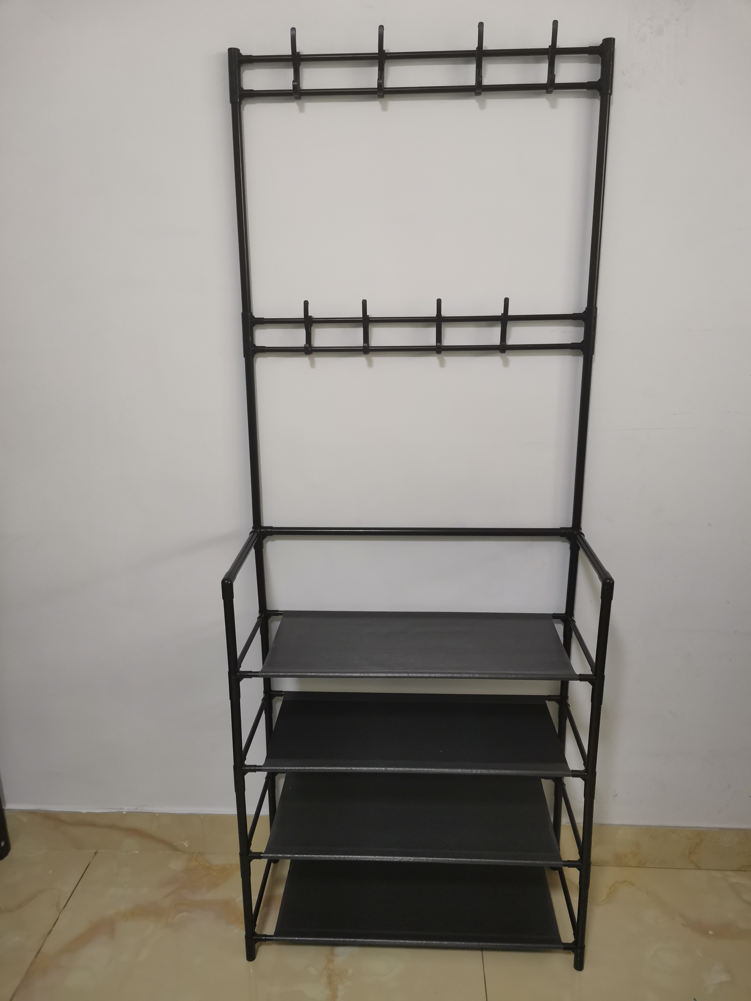 4 Tier Coat And Shoe Storage Rack Organizer Simple Foor Clothes Rack