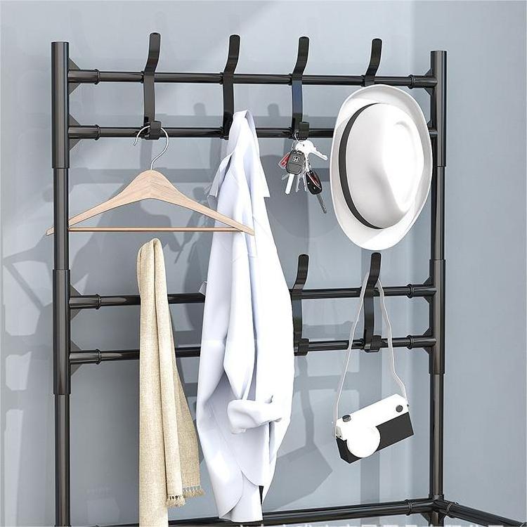 4 Tier Coat And Shoe Storage Rack Organizer Simple Foor Clothes Rack