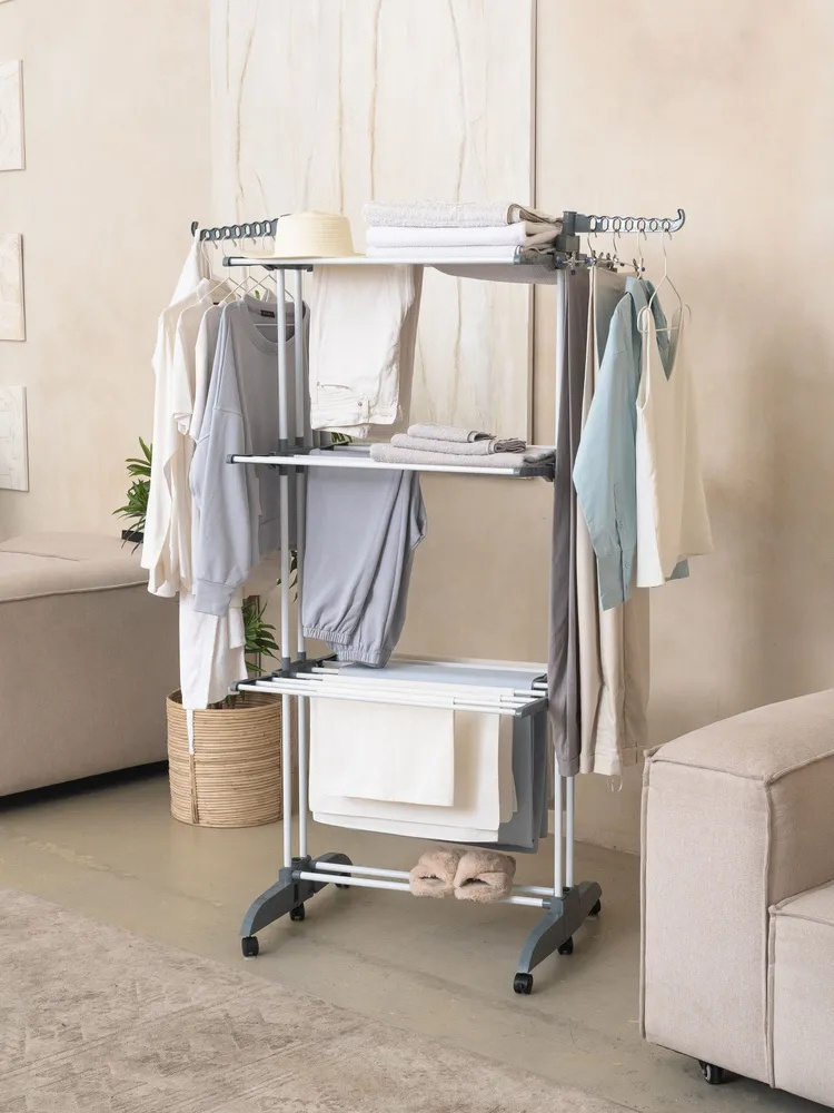 New Design Airer Foot Foldable Heavy Duty Indoor And Outdoor clothing organizer shelves and racks