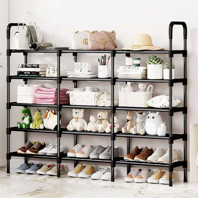 Multilayer shoe rack organizer for shoes and boots Durable metal organizer for wardrobe storage for the bedroom garage