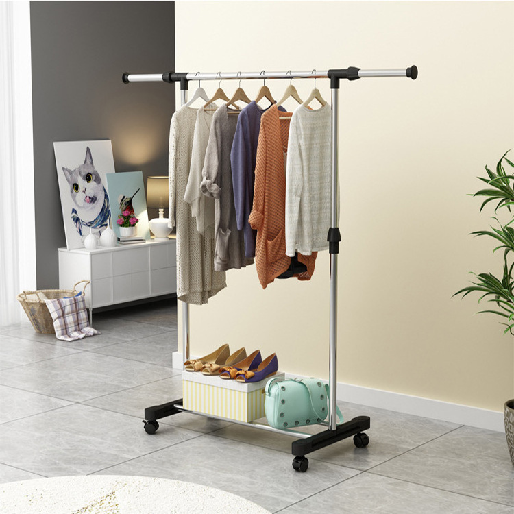 Mobile Stand Hanger Vertical Plastic Folding clothes drying rack for small spaces