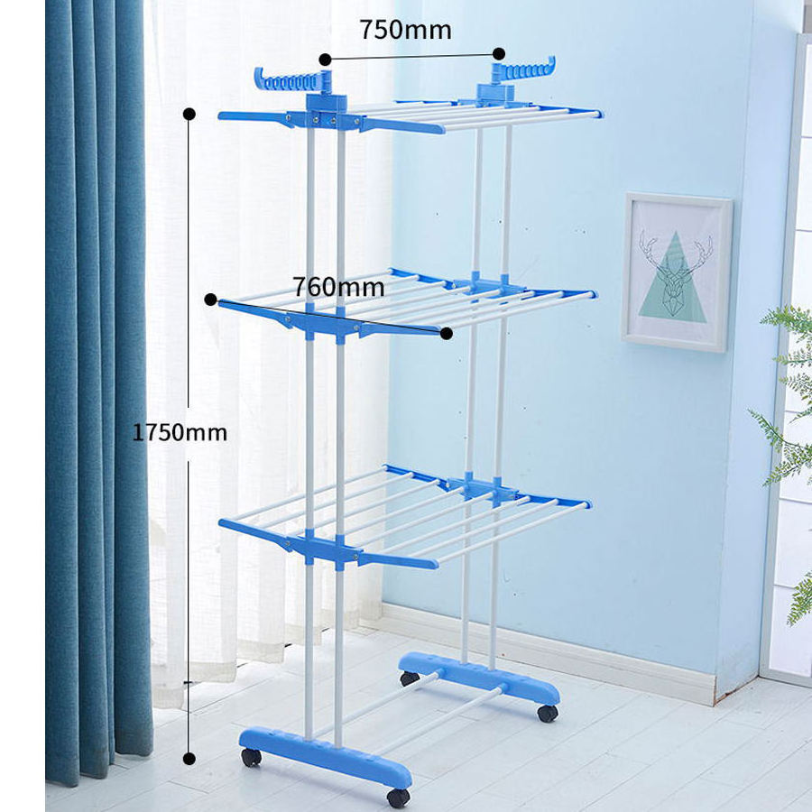 Folding Clothing Garment Airer Dryer Rack 3 tier extendable garment rack