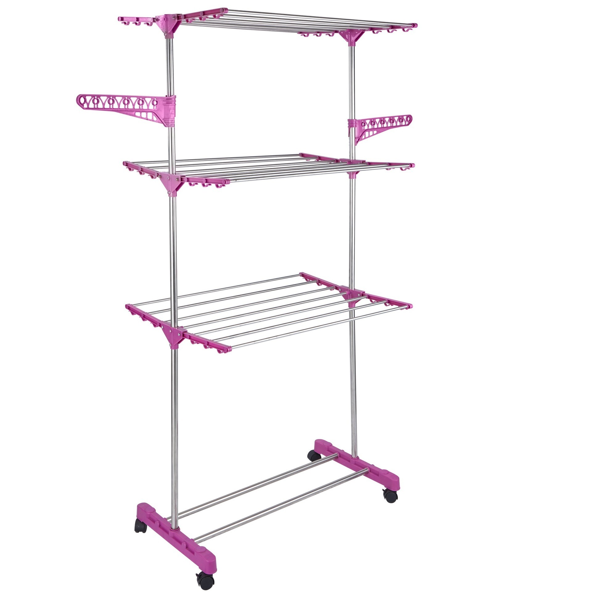 3 Tier Clothes Drying cabinet Folding clothing organizer shelves and racks