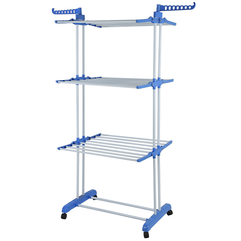 Removable Heavy Duty cabinet Hook Metal 3-Layer Metal Rack Storage Drying Rack Clothes Wall Mount