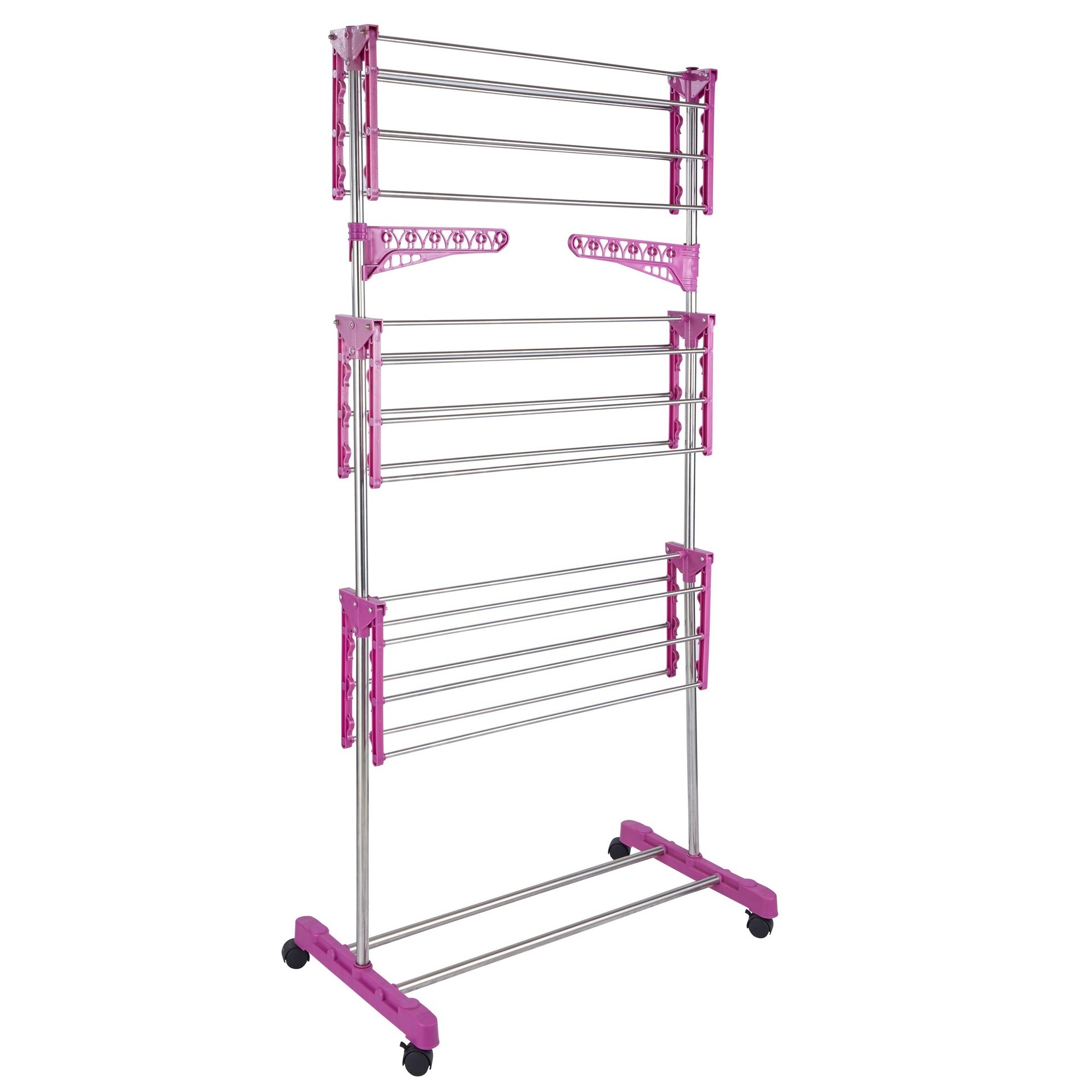 3 Tier Clothes Drying cabinet Folding clothing organizer shelves and racks