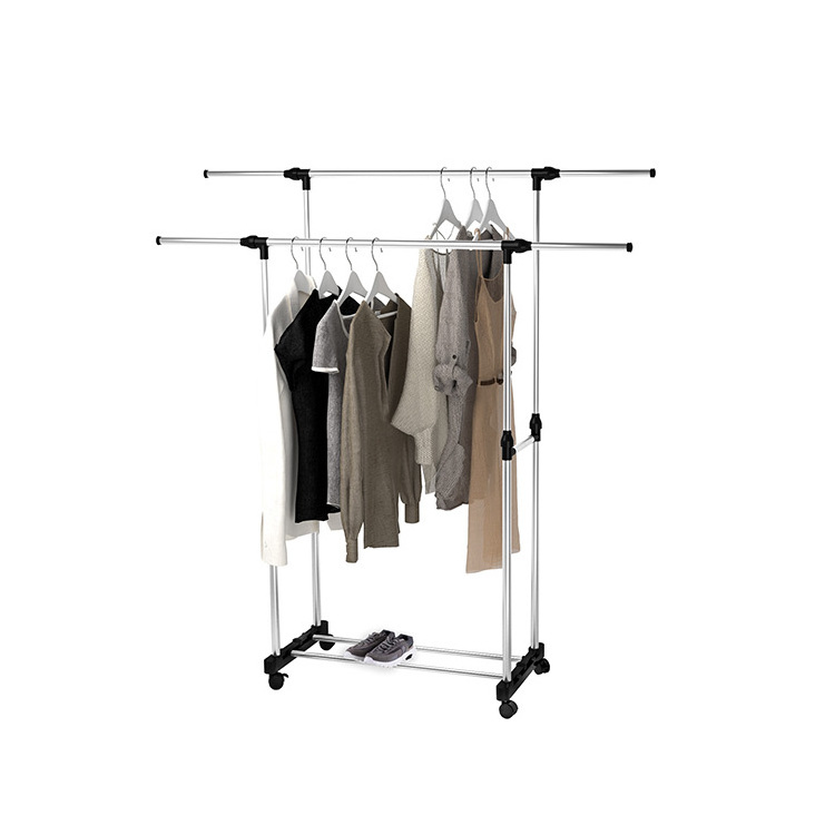 Mobile Stand Hanger Vertical Plastic Folding clothes drying rack for small spaces