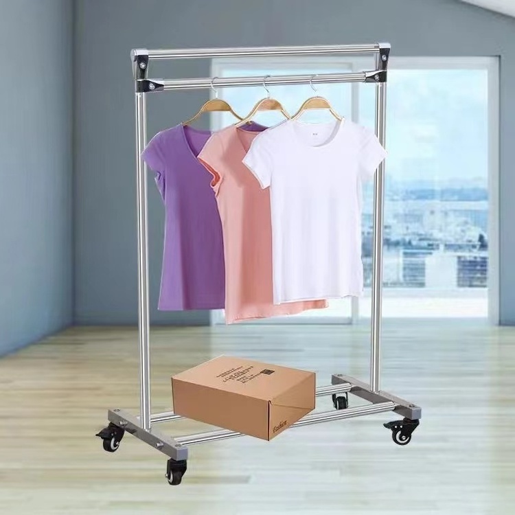 Clothing Garment Rack Heavy Duty Adjustable Rolling Commercial cloth garment rack Steel Hanger rack