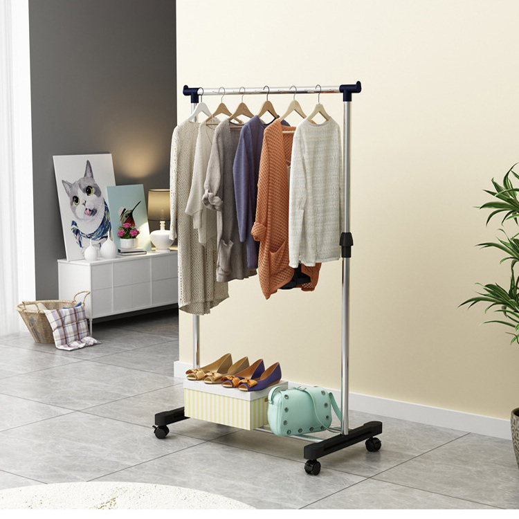 Mobile Stand Hanger Vertical Plastic Folding clothes drying rack for small spaces