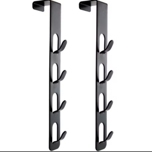 2 Pack 4-Layers Decorative Over Door Hook Rack for Coats, Hoodies, Hats, Scarves Leashes Bath Towels Robes Clothing