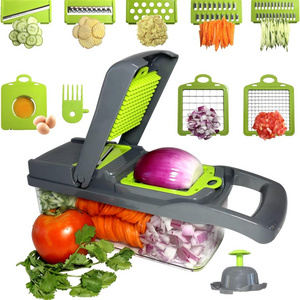 Vegetable Chopper 16 In-1 Multi functional With 8 Blade Kitchen Slicer Veggie Chopper With Container