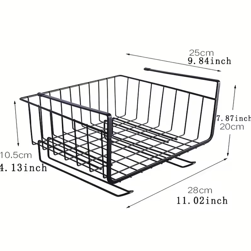 Kitchen shelf storage shelves Wall-mounted space-saving metal wire basket cabinets Hanging storage baskets storage baskets