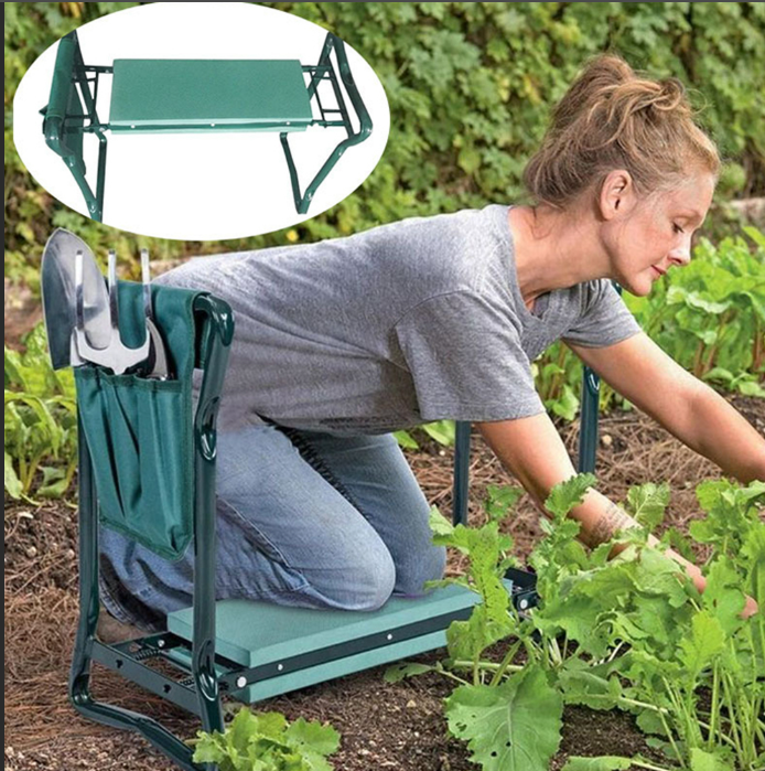 Garden kneeler and seat kneeling stool bag bonus 2 tool kit bags garden bench multifunctional gift