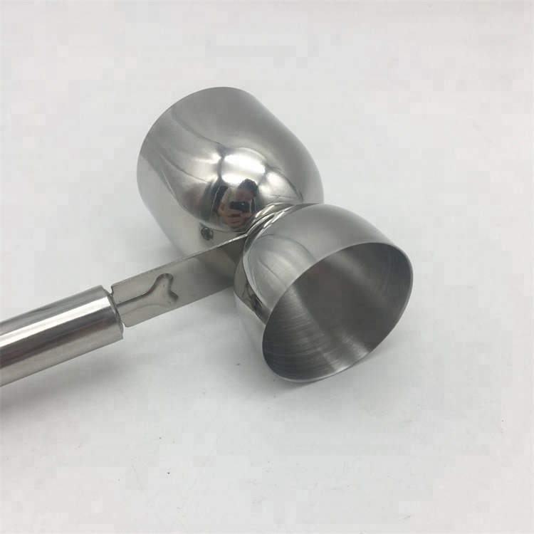 Wholesale 15/30ml Metal Stainless Steel Cocktail Bartender Bar Tool Double Measuring Jigger With Handle