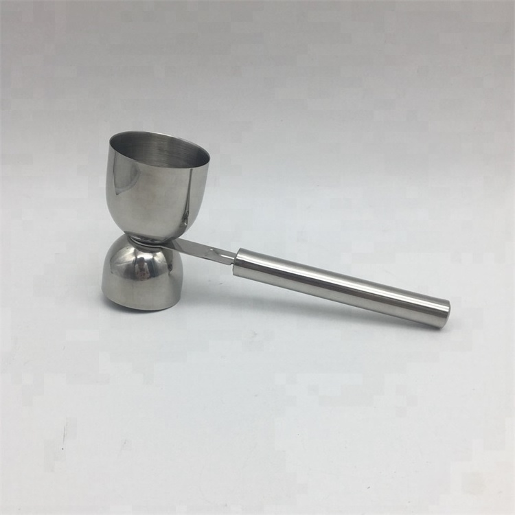 Wholesale 15/30ml Metal Stainless Steel Cocktail Bartender Bar Tool Double Measuring Jigger With Handle