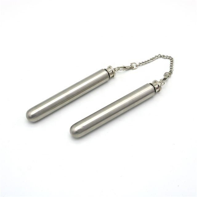 2pcs 2oz Mini Portable Metal Stainless Steel Brushed Matte Polished Finishing Tube Hip Flask Set With Keychain