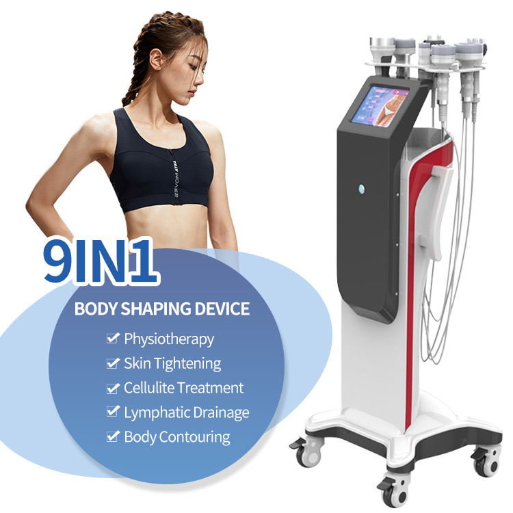 9 in1 Vacuum Laser Radio Frequency Rf 80k Cavi Lipo Slimming Lose Weight Ultrasonic Liposuction Cavitation Machine