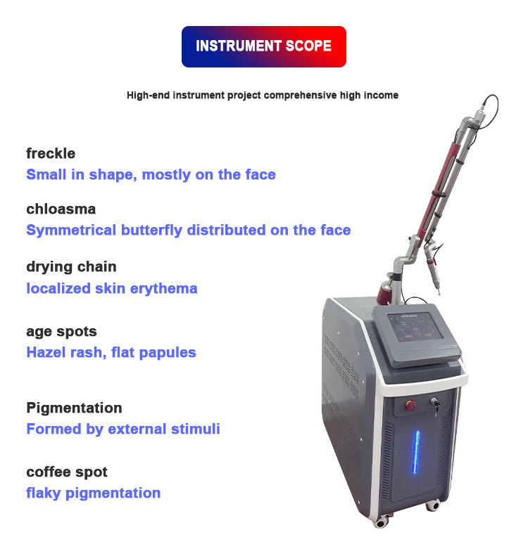 Multifunctional Picosecond Diode Laser Tattoo Remvoal Machine Scar Skin Warts Removal Co2 Fractional Laser Machine