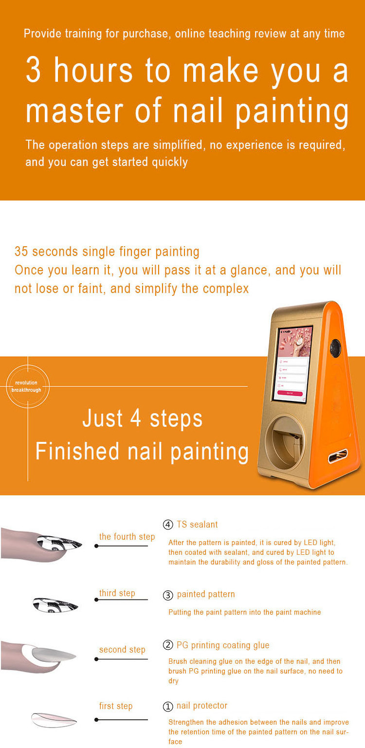 Hot Sale Nail Painting Machine Top Sale 2024 Latest  Digital 3d Art Nail Printer  Machine 4000 Nails