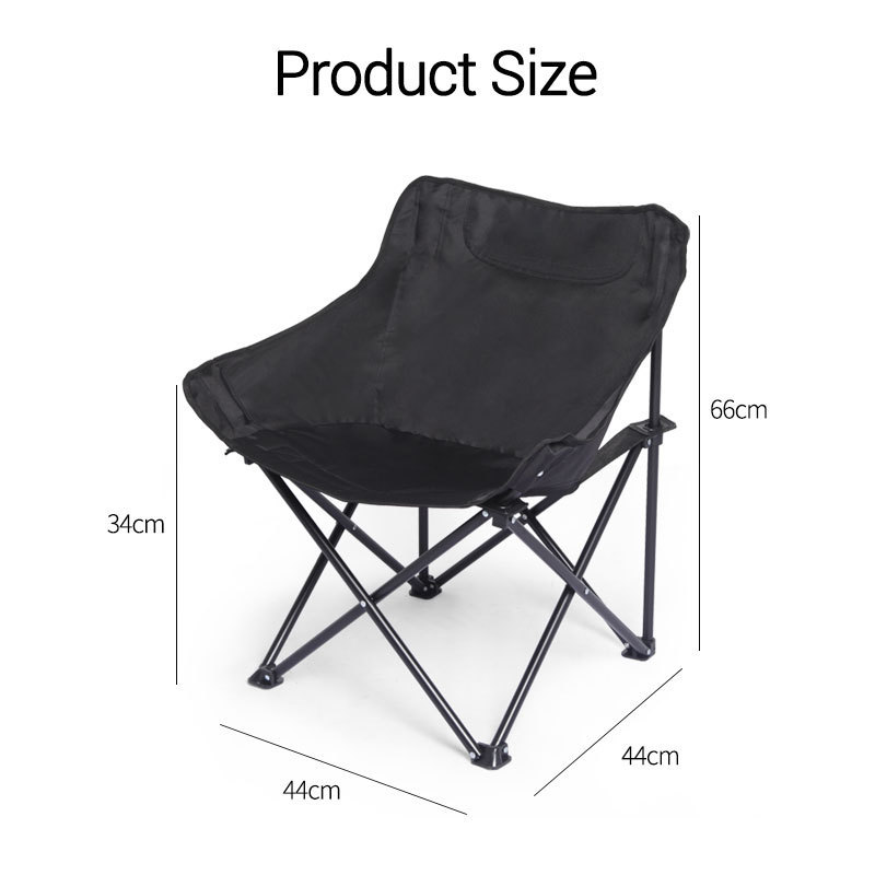 White Black Custom Color Logo Light Up Camping Moon Chair Beach Fishing Outdoor Camping Chair