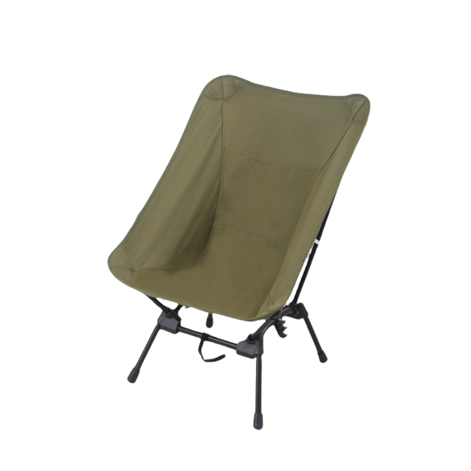 ENJOY Factory Lightweight Canvas 16A Aluminium Half Moon Pod Chair Folding Adult Custom logo Camping Chair For Outdoor