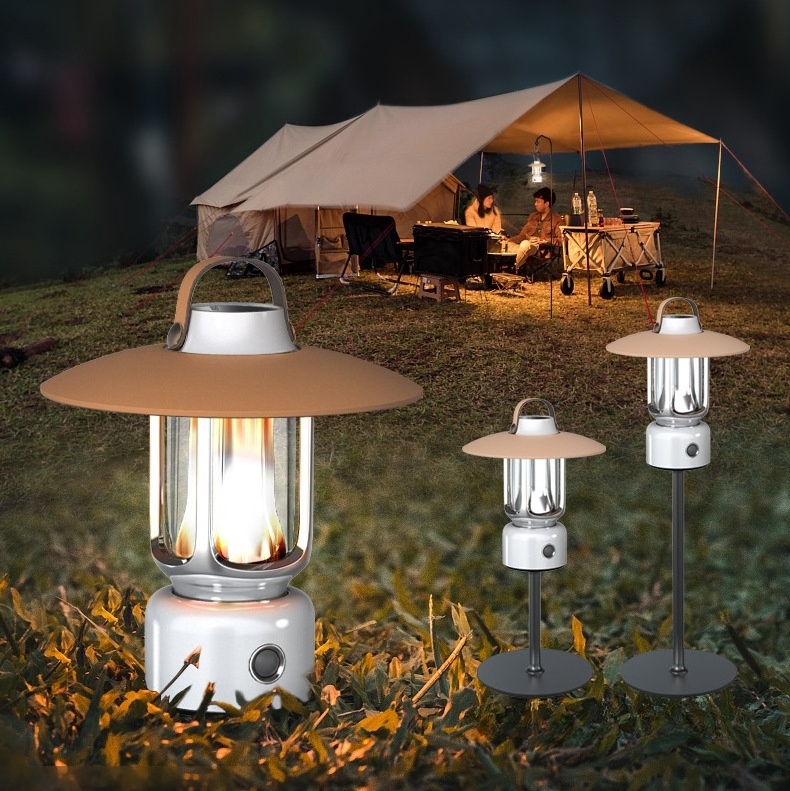 ENJOY Wholesale Outdoor Led Camping Lantern Christmas Decoration Outdoor Led Collapsible hanging Lantern With Ceiling Fan Light