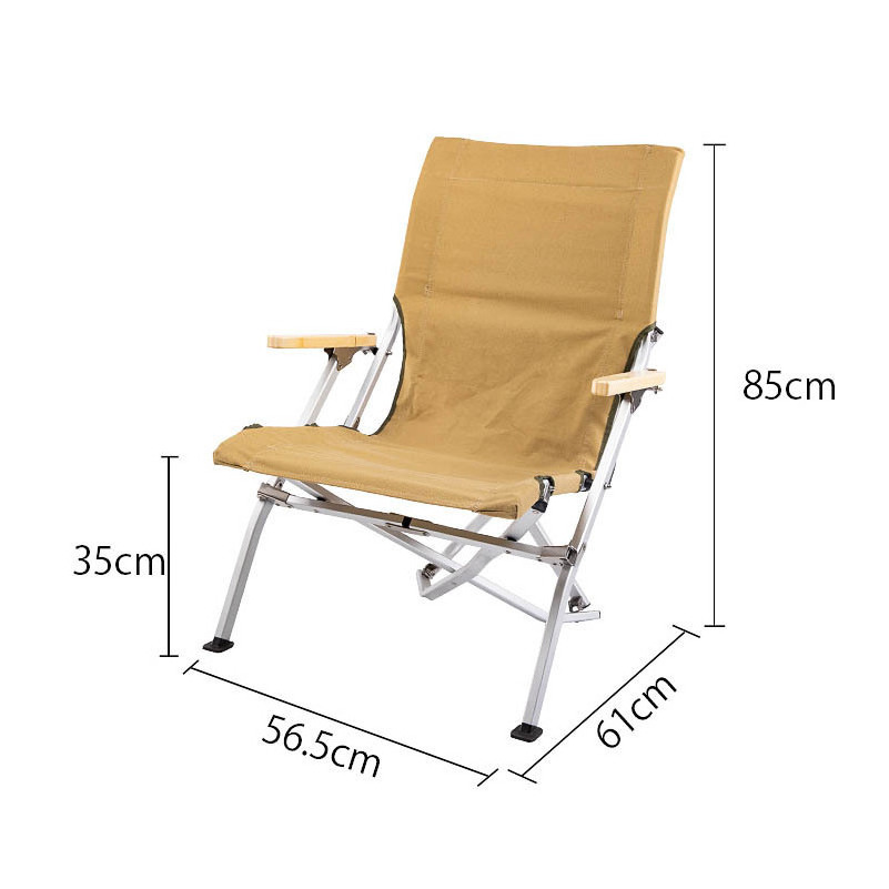 Factory Wholesale 1680D Canvas High/Low Back Adjustable Sea Otter Outdoor Kermit Folding Camping Chair