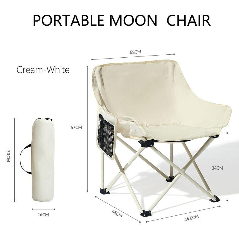 Wholesale Outdoor Camping High Back Moon Chair Camping Moon Chair Armrest Folding Camping Chair