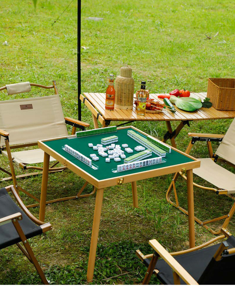 Wholesale 2024 Hot Sale Aluminium Alloy Outdoor Mahjong Table Foldable With low voice For Camping