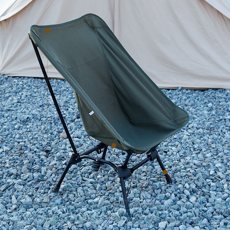 ENJOY Factory Lightweight Canvas 16A Aluminium Half Moon Pod Chair Folding Adult Custom logo Camping Chair For Outdoor