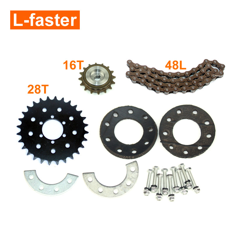 Bike Spoke Wheel Chainwheel 28T Bicycle Sprocket For Spokes Mount Electric Bike Left Drive Kit Replacement Parts Spokes Gear Set