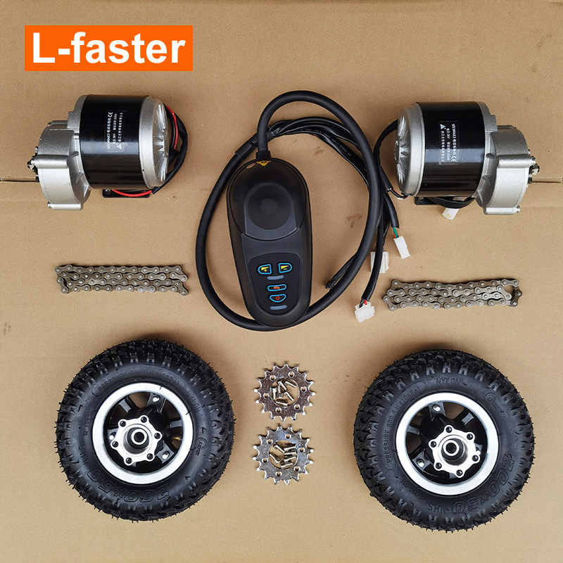 L-faster 24V Dual Drive Joystick Controller 350W Electric Dolly Cart Lightweight Transport Wheelchair Conversion Kit