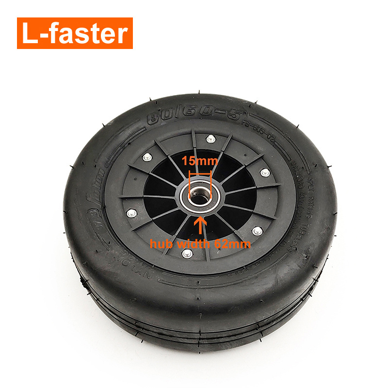 Mini Pro Karting Front Wheel 80/60-5 Tubeless Tire Electric Children's Go Kart Wheel