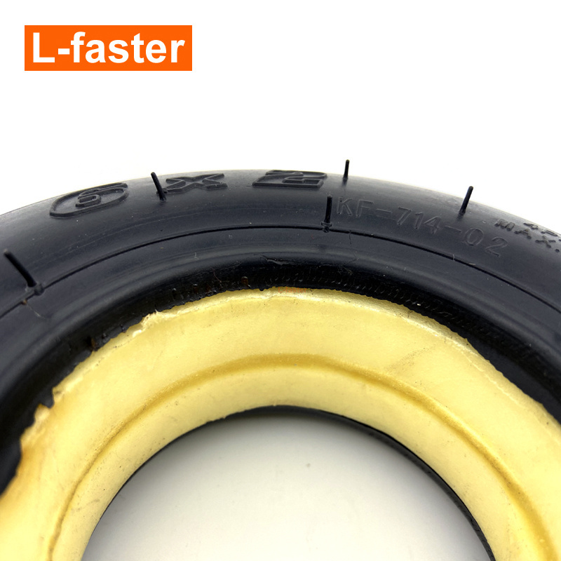 6inch Tyre Filled By Poly Foam Solid Tire For Scooter 6x2 Wheel