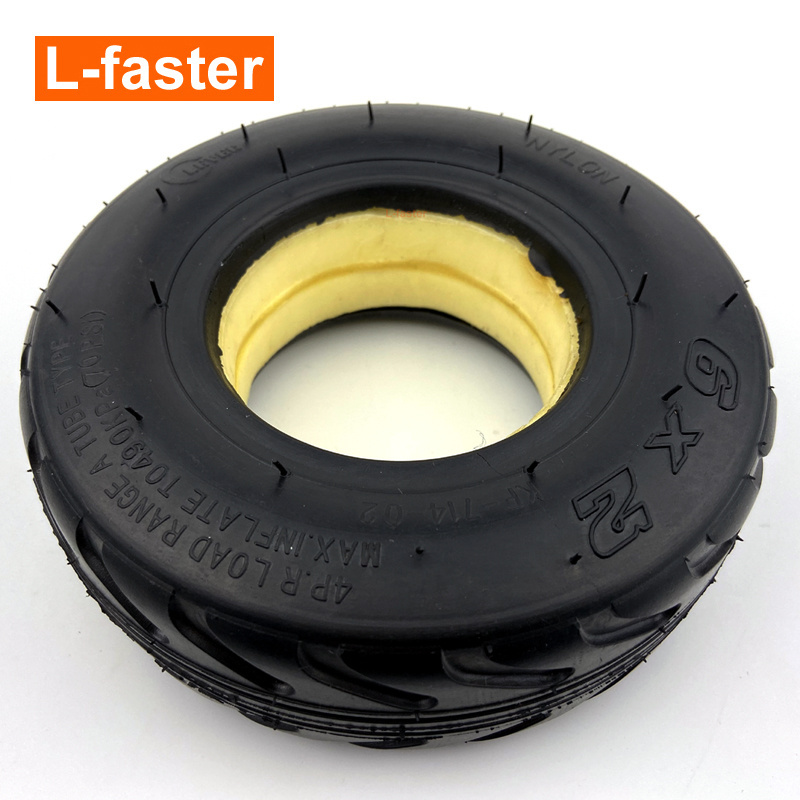 6inch Tyre Filled By Poly Foam Solid Tire For Scooter 6x2 Wheel