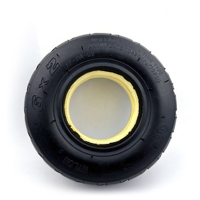 6inch Tyre Filled By Poly Foam Solid Tire For Scooter 6x2 Wheel