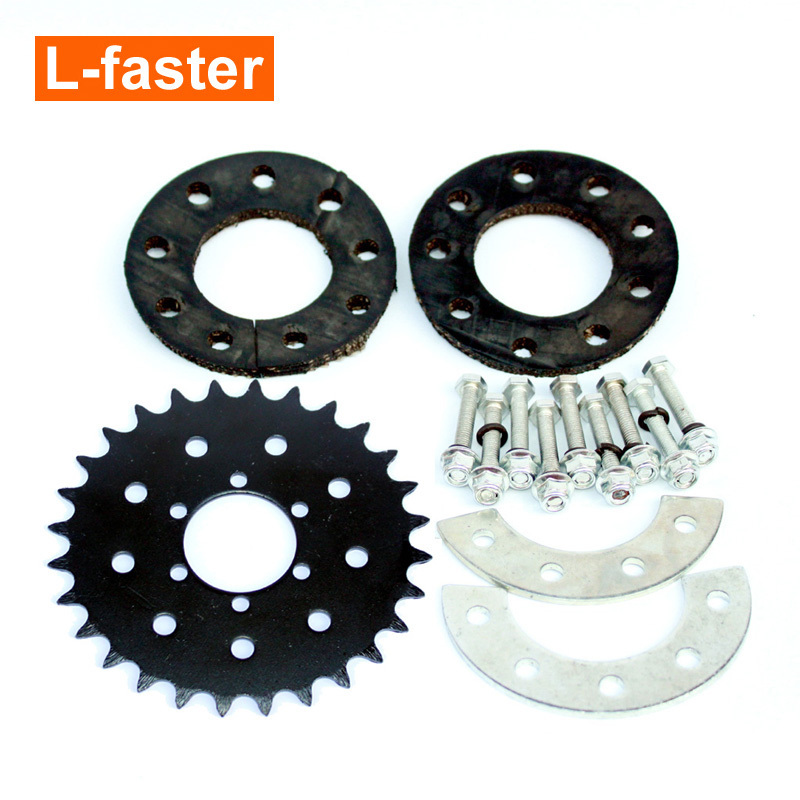 Bike Spoke Wheel Chainwheel 28T Bicycle Sprocket For Spokes Mount Electric Bike Left Drive Kit Replacement Parts Spokes Gear Set