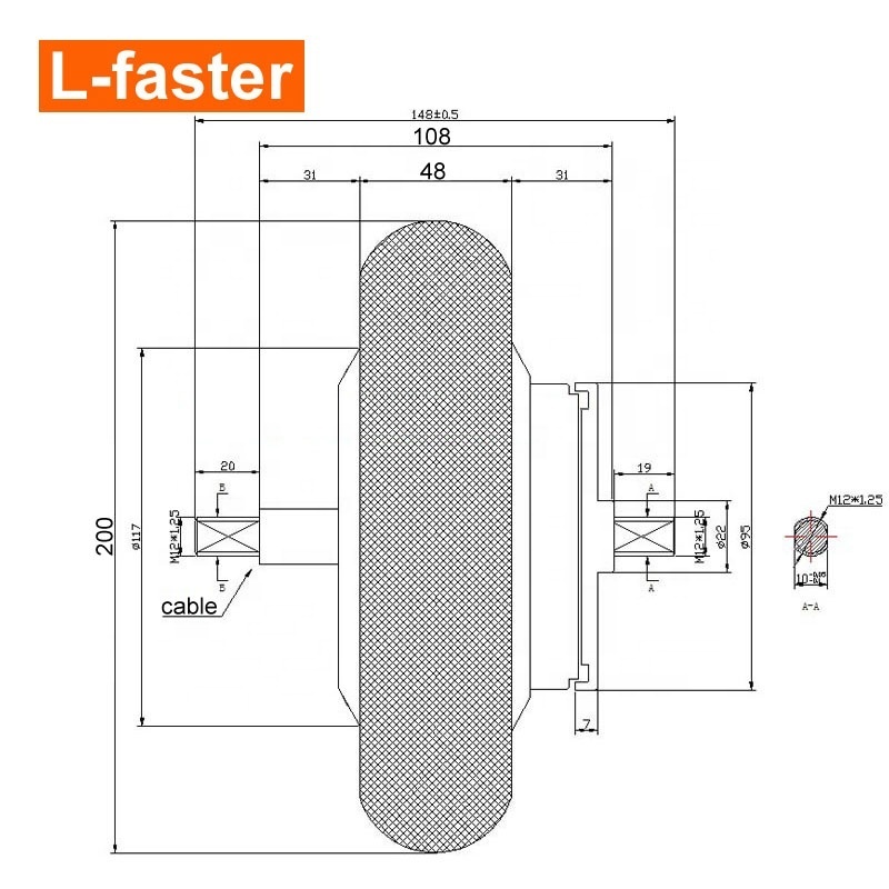 8 Inch 350W 36v 48v Brushless Kickscooter Electric hub Motor Drum Brake Wheel Kit e scooter motor