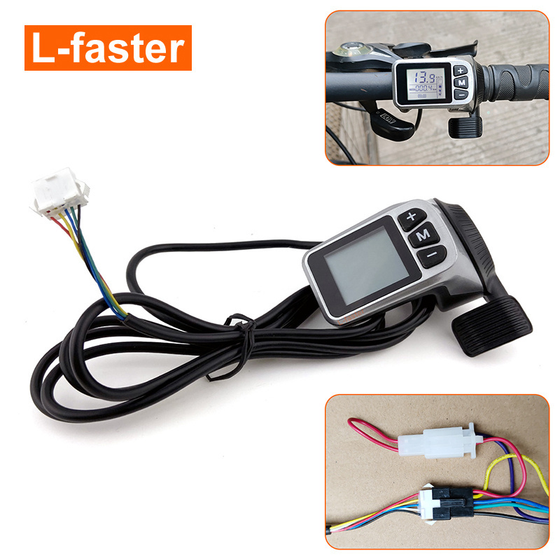 6.5 inch 350W Brushless Motor Wheel LCD Screen Display Thumb Gas Handle Kick Electric scooter Conversion kit