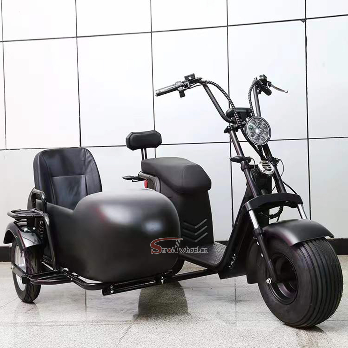 Three Wheel 1500W 2000W 3000W Electric Trike Motorcycle With Sidecar And Can Take Pets Electric Tricycles Citycoco