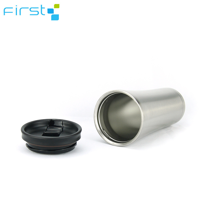 wholesale custom stainless steel double wall vacuum insulated car travel coffee mug with filp lid