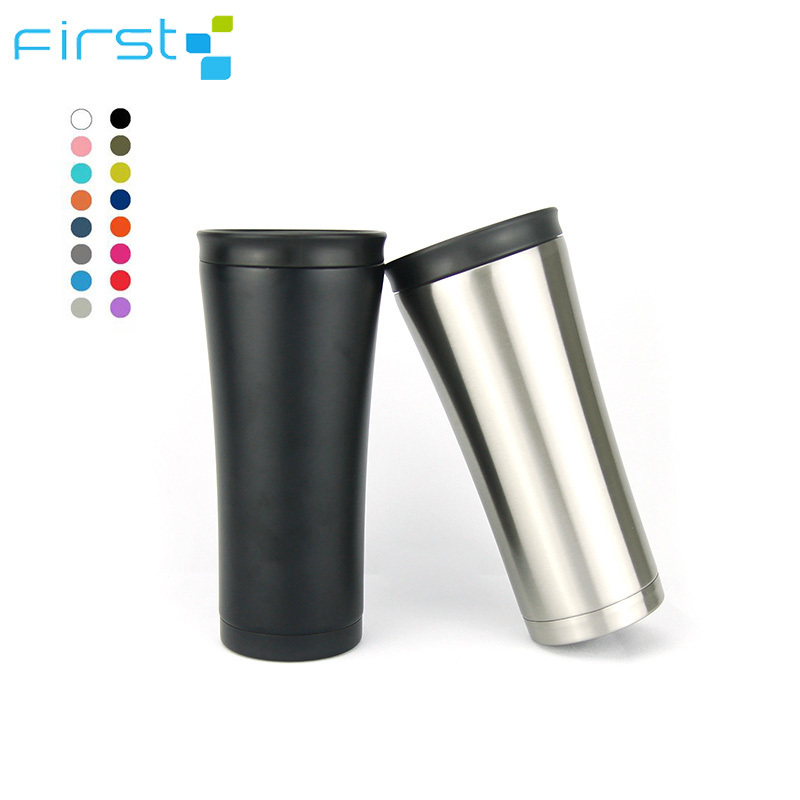 wholesale custom stainless steel double wall vacuum insulated car travel coffee mug with filp lid