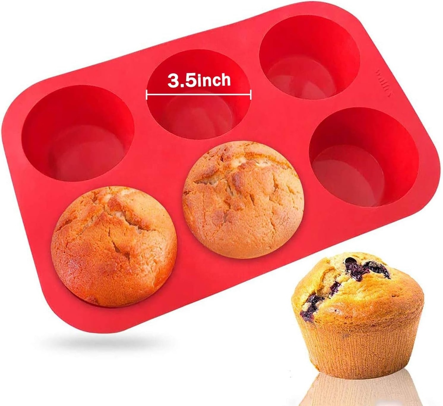 Bpa Free Food Grade 6 Cup Non-Stick colorful silicone muffin pan cups mold cake christmas silicone mold silicone bakeware