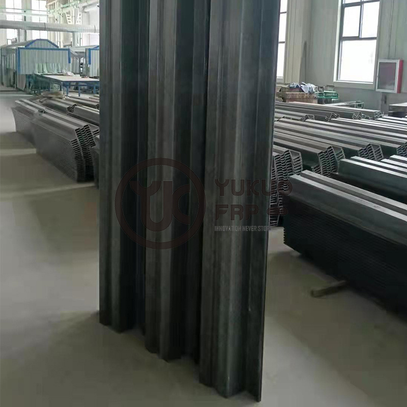 China Manufacturer glassfiber reinforced plastic ecological sheet pile FRP Pile Sheet for Retaining Wall